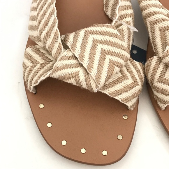 UNIVERSAL THREAD Knotted Slide Sandals Tan Slip On Sandals Women’s Size 7.5 - Picture 5 of 15